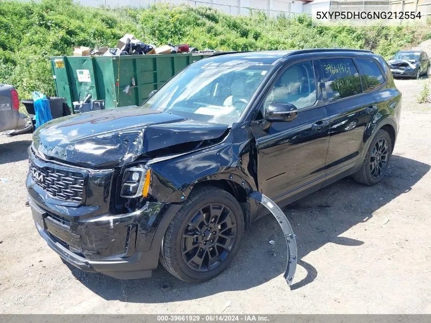 2022 Kia Telluride Sx VIN: 5XYP5DHC6NG212554 Lot: 39661929