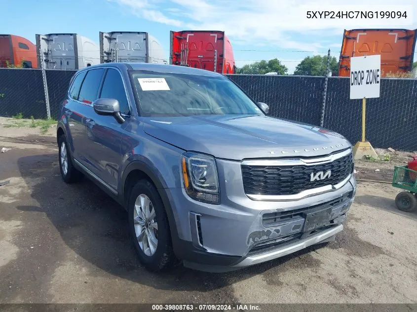 5XYP24HC7NG199094 2022 Kia Telluride Lx