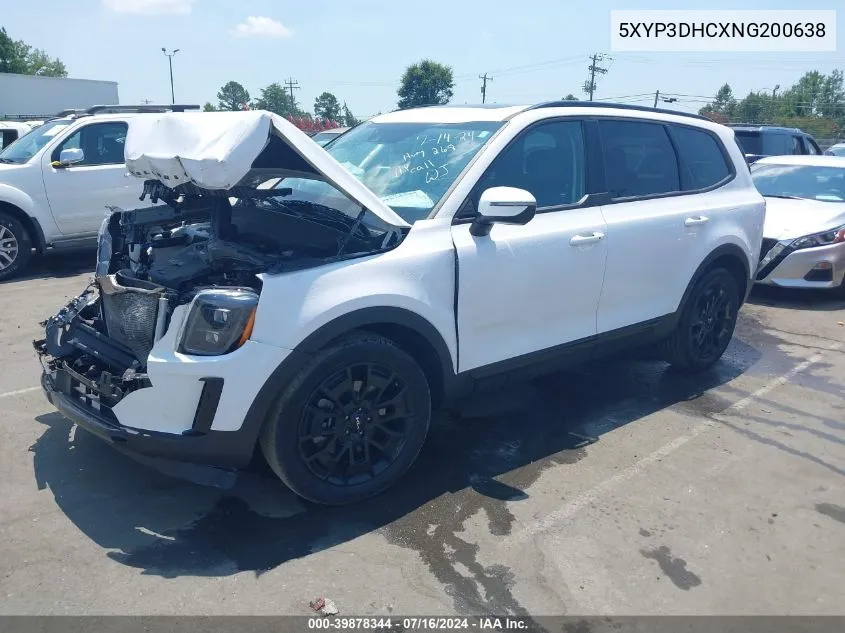 2022 Kia Telluride Ex VIN: 5XYP3DHCXNG200638 Lot: 39878344