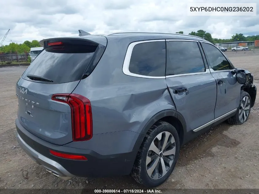 5XYP6DHC0NG236202 2022 Kia Telluride S