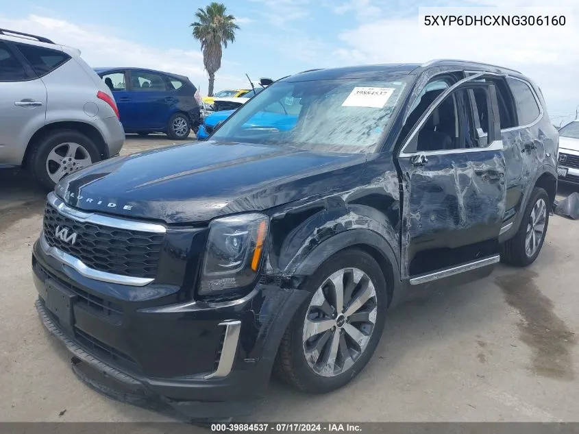 2022 Kia Telluride S VIN: 5XYP6DHCXNG306160 Lot: 39884537