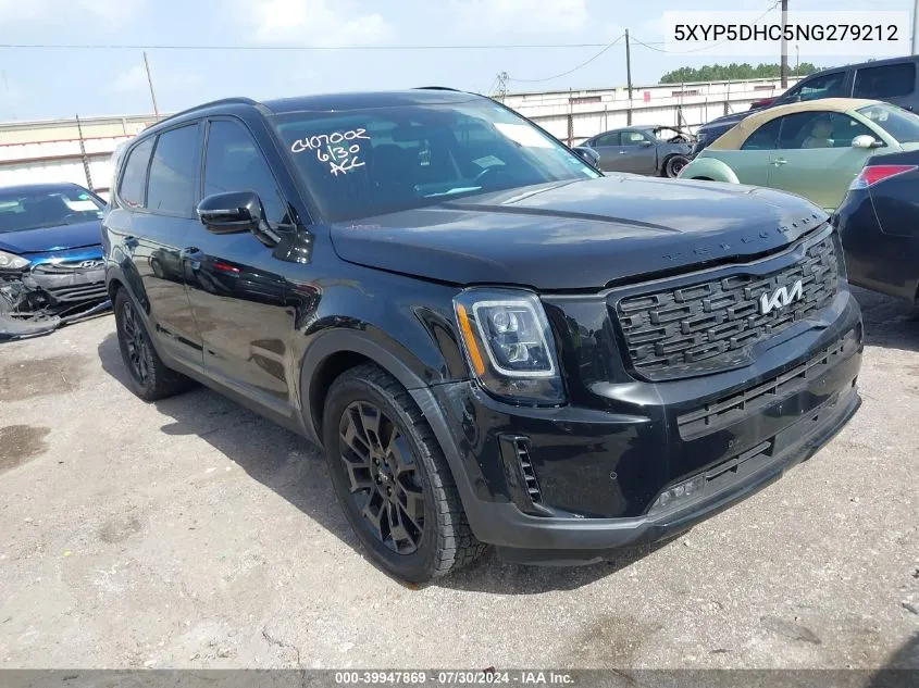 2022 Kia Telluride Sx VIN: 5XYP5DHC5NG279212 Lot: 39947869