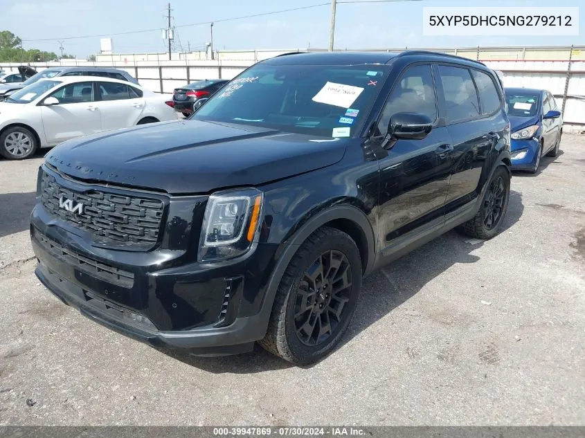 5XYP5DHC5NG279212 2022 Kia Telluride Sx