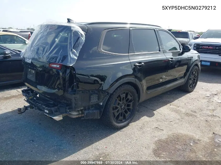 5XYP5DHC5NG279212 2022 Kia Telluride Sx