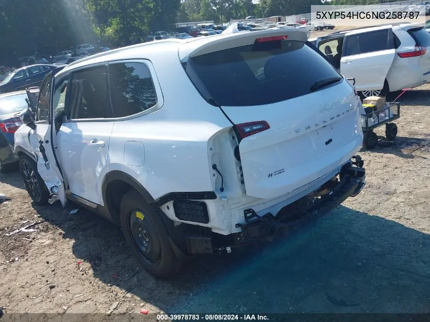 2022 Kia Telluride Sx VIN: 5XYP54HC6NG258787 Lot: 39978783