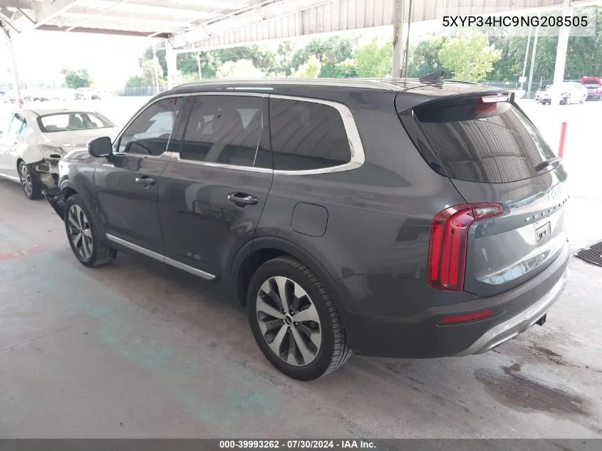 2022 Kia Telluride Ex VIN: 5XYP34HC9NG208505 Lot: 39993262