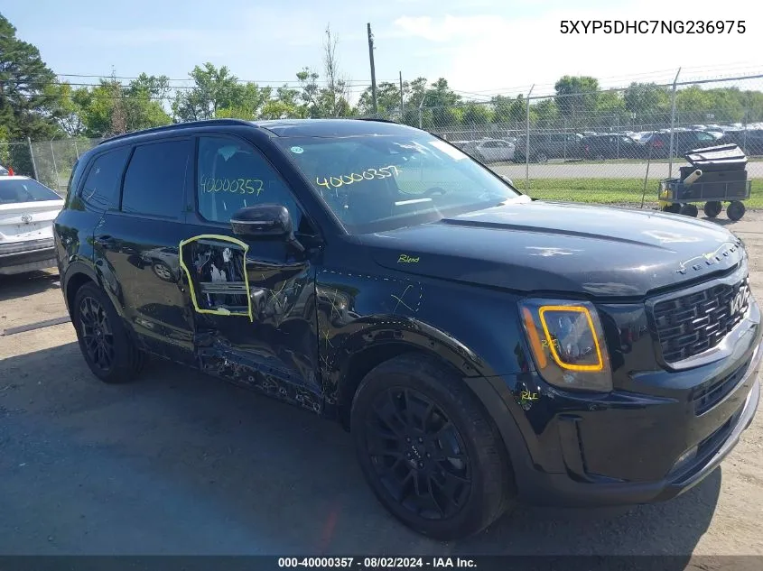 2022 Kia Telluride Sx VIN: 5XYP5DHC7NG236975 Lot: 40000357