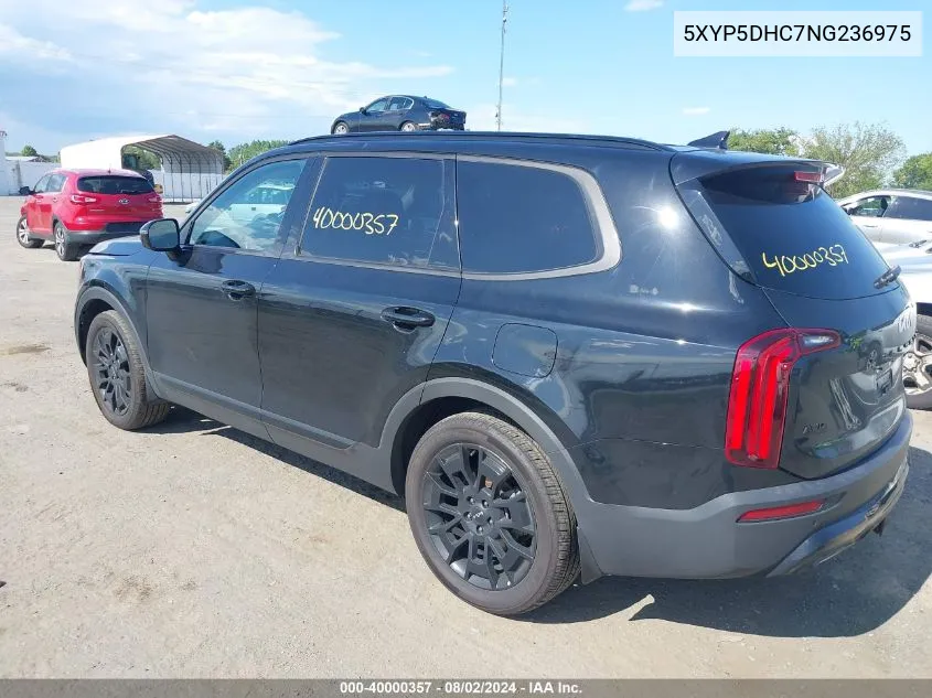 2022 Kia Telluride Sx VIN: 5XYP5DHC7NG236975 Lot: 40000357