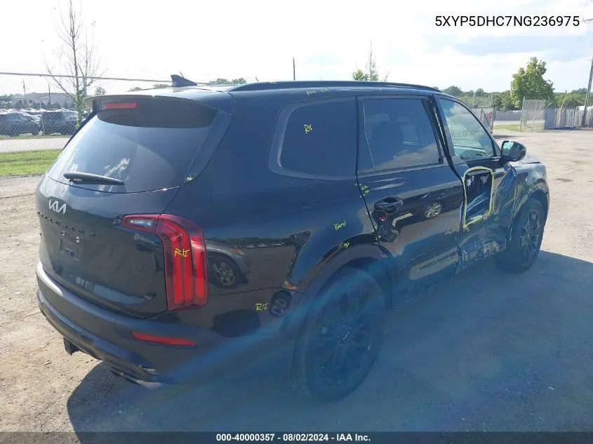 5XYP5DHC7NG236975 2022 Kia Telluride Sx