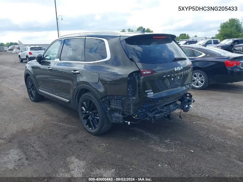 5XYP5DHC3NG205433 2022 Kia Telluride Sx