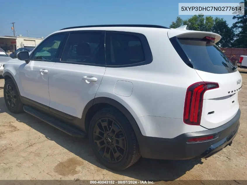 2022 Kia Telluride Ex VIN: 5XYP3DHC7NG277614 Lot: 40043152