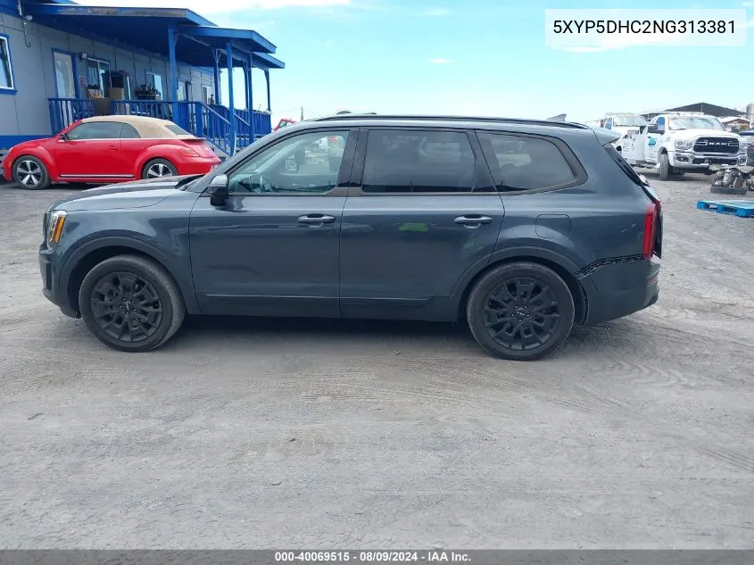 2022 Kia Telluride Sx VIN: 5XYP5DHC2NG313381 Lot: 40069515