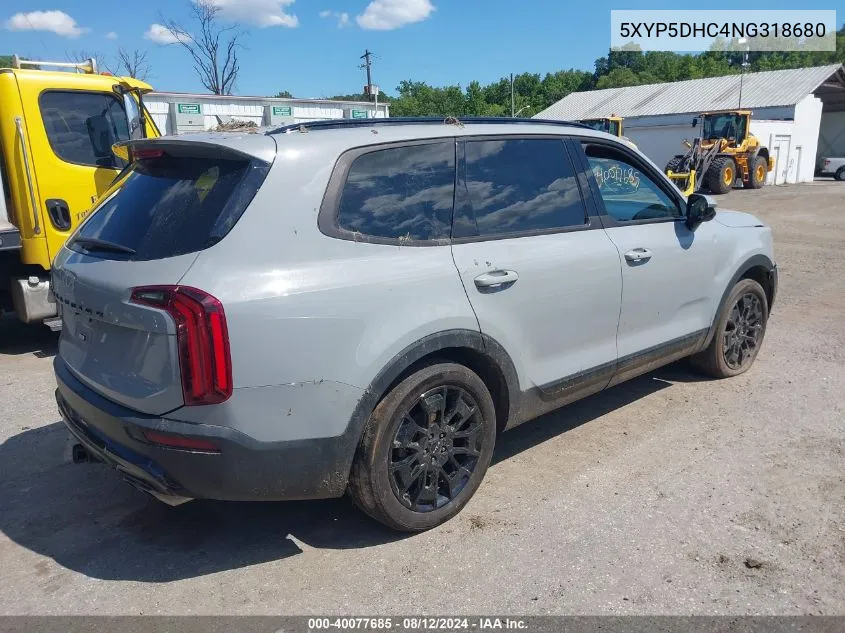 5XYP5DHC4NG318680 2022 Kia Telluride Sx