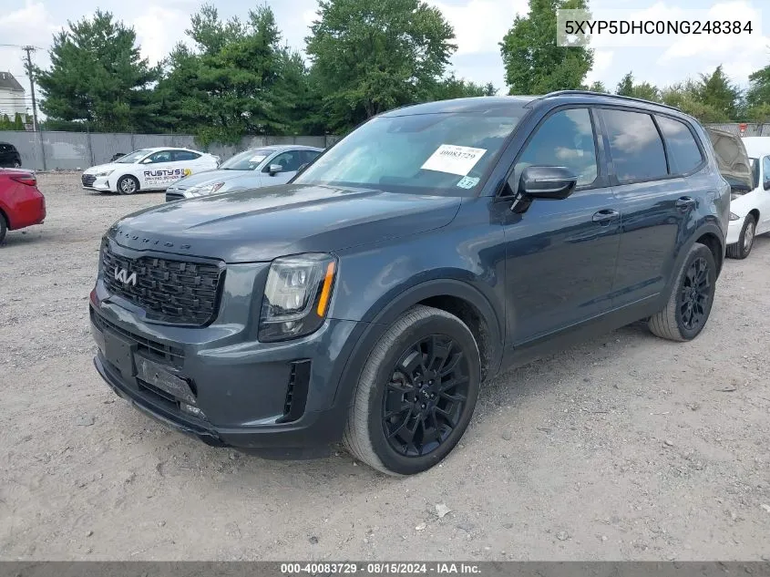 2022 Kia Telluride Sx VIN: 5XYP5DHC0NG248384 Lot: 40083729