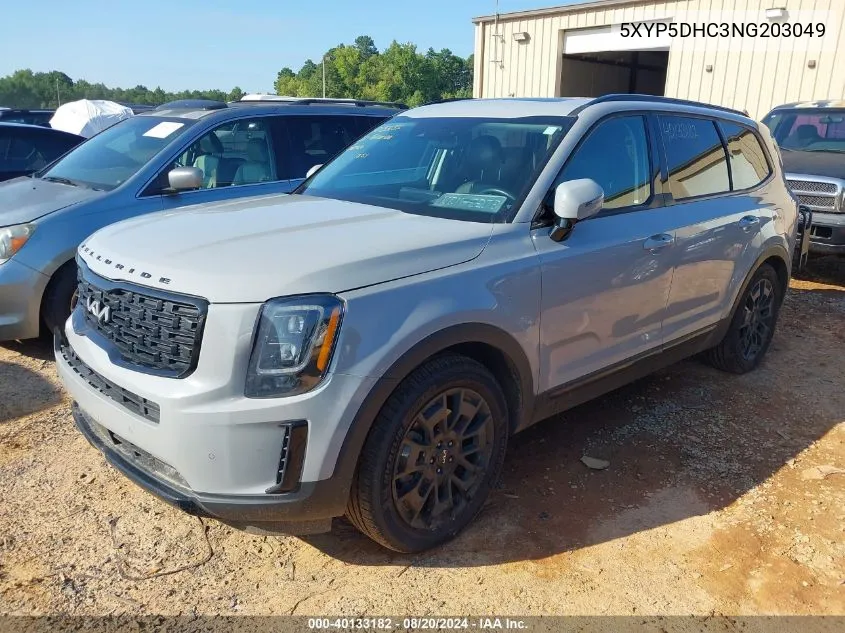 2022 Kia Telluride Sx VIN: 5XYP5DHC3NG203049 Lot: 40133182