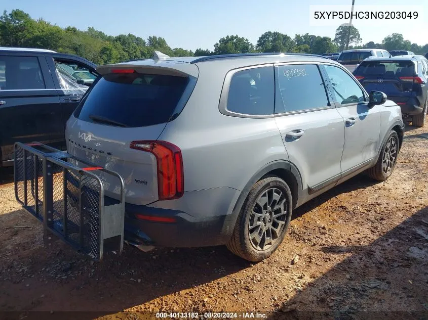 2022 Kia Telluride Sx VIN: 5XYP5DHC3NG203049 Lot: 40133182