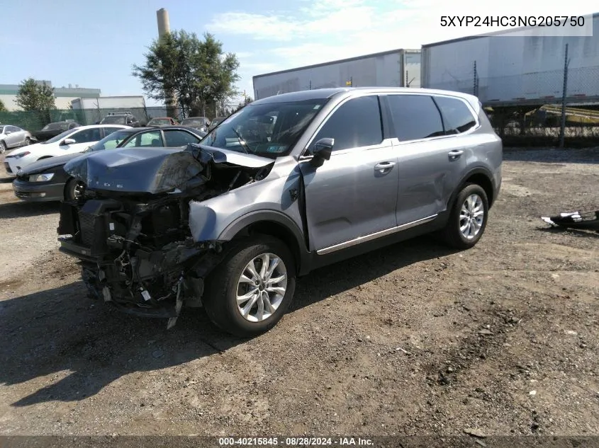 5XYP24HC3NG205750 2022 Kia Telluride Lx