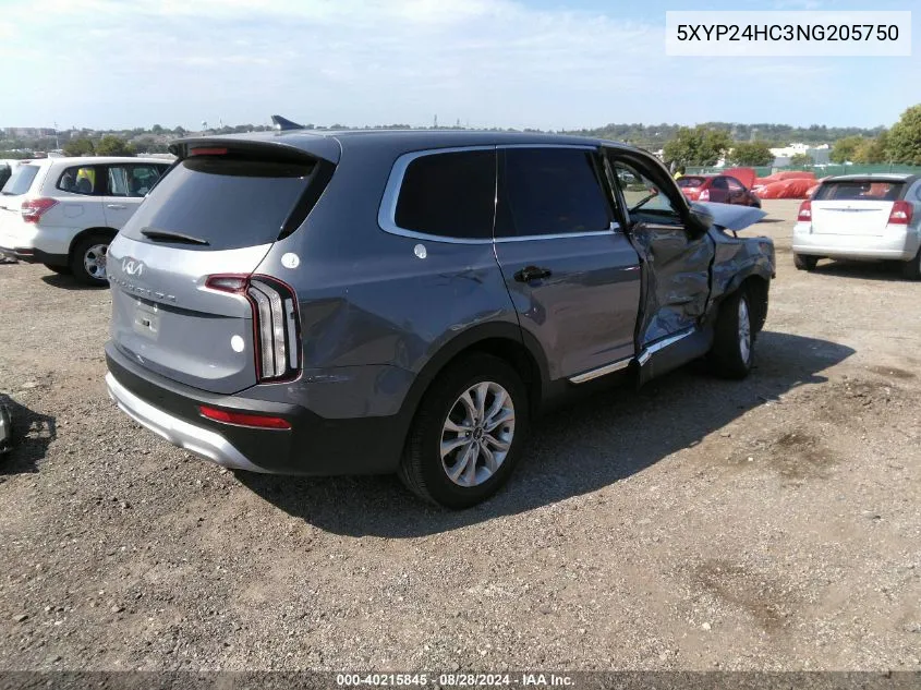 5XYP24HC3NG205750 2022 Kia Telluride Lx