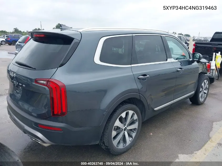 5XYP34HC4NG319463 2022 Kia Telluride Ex