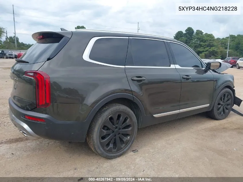 2022 Kia Telluride Ex VIN: 5XYP34HC4NG218228 Lot: 40267942