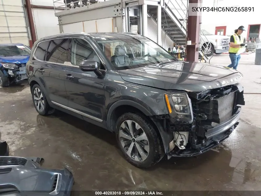 5XYP34HC6NG265891 2022 Kia Telluride Ex