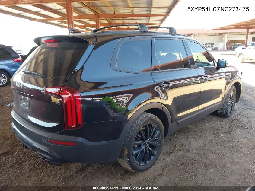 5XYP54HC7NG273475 2022 Kia Telluride Sx