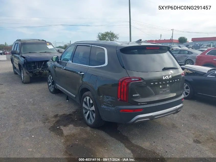 2022 Kia Telluride S VIN: 5XYP6DHC0NG291457 Lot: 40314116