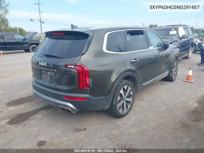 2022 Kia Telluride S VIN: 5XYP6DHC0NG291457 Lot: 40314116