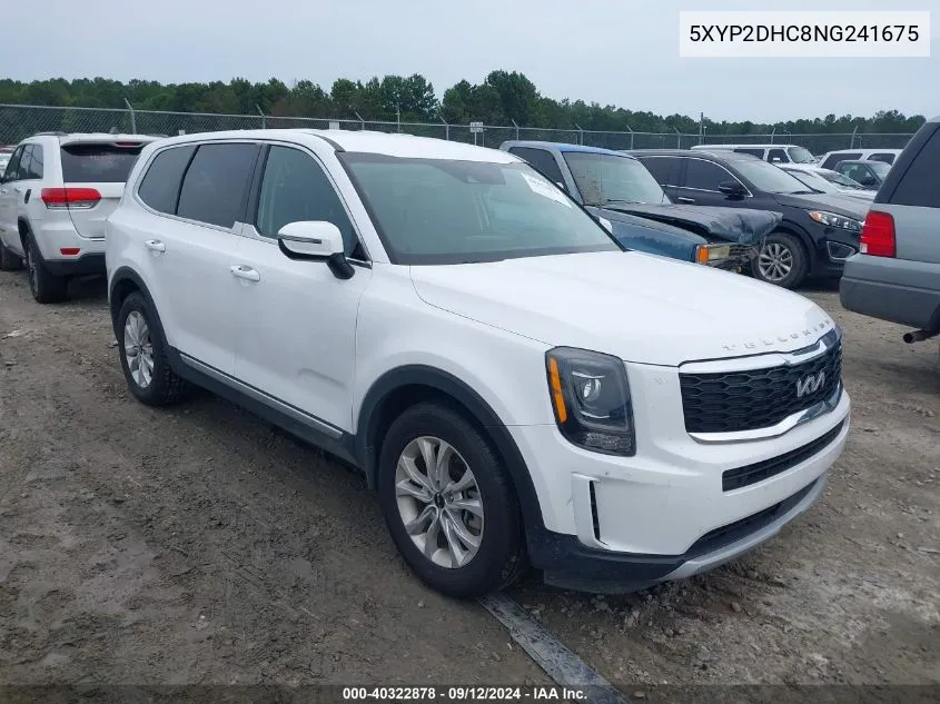 5XYP2DHC8NG241675 2022 Kia Telluride Lx