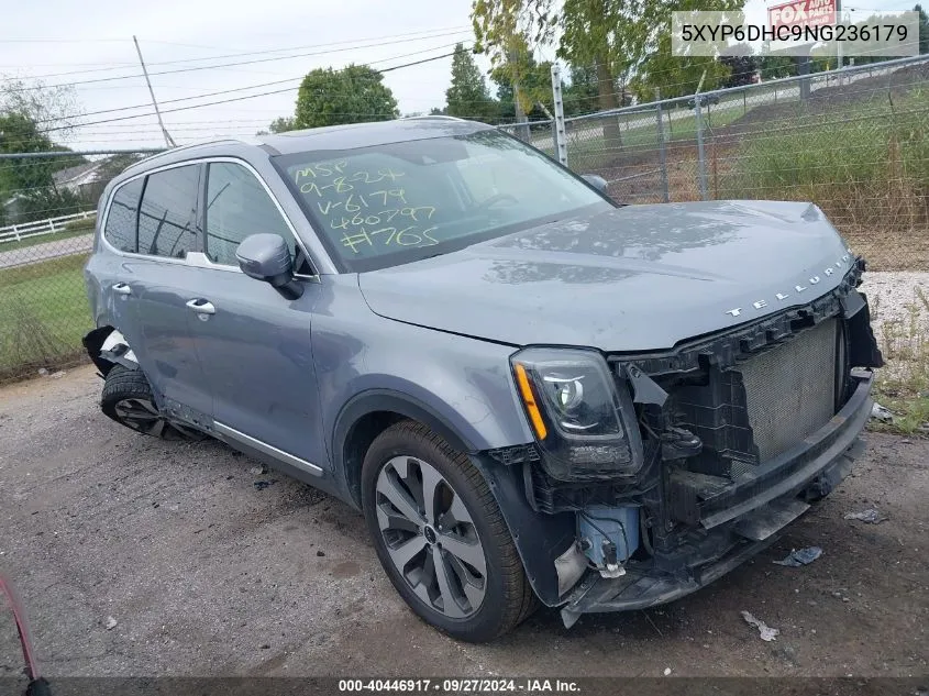 2022 Kia Telluride S VIN: 5XYP6DHC9NG236179 Lot: 40446917