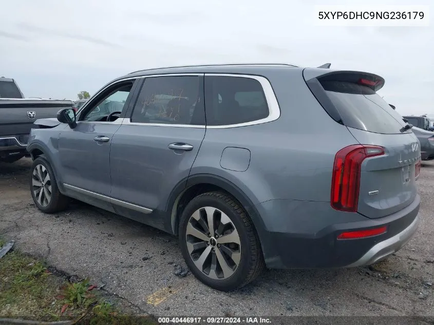 2022 Kia Telluride S VIN: 5XYP6DHC9NG236179 Lot: 40446917