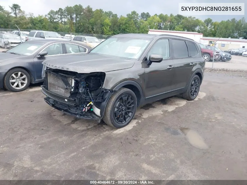 2022 Kia Telluride Ex VIN: 5XYP3DHC8NG281655 Lot: 40464672