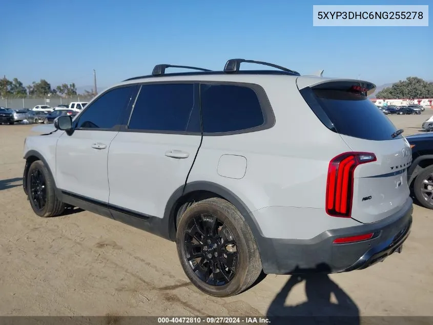 5XYP3DHC6NG255278 2022 Kia Telluride Ex