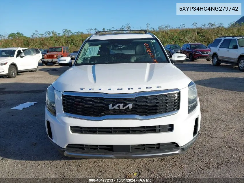 2022 Kia Telluride Ex VIN: 5XYP34HC4NG279742 Lot: 40477213