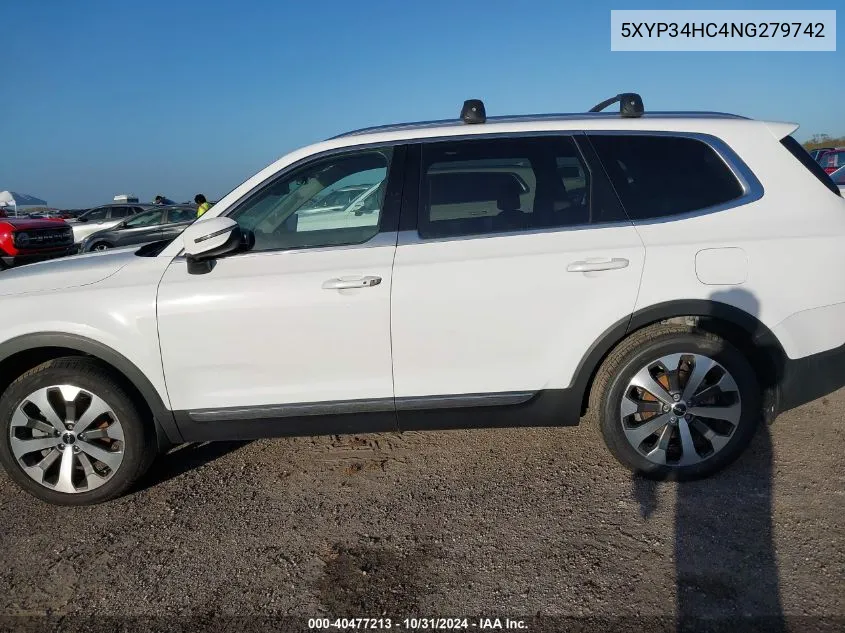 2022 Kia Telluride Ex VIN: 5XYP34HC4NG279742 Lot: 40477213