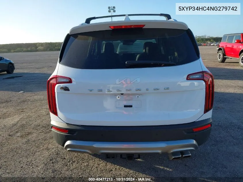 2022 Kia Telluride Ex VIN: 5XYP34HC4NG279742 Lot: 40477213