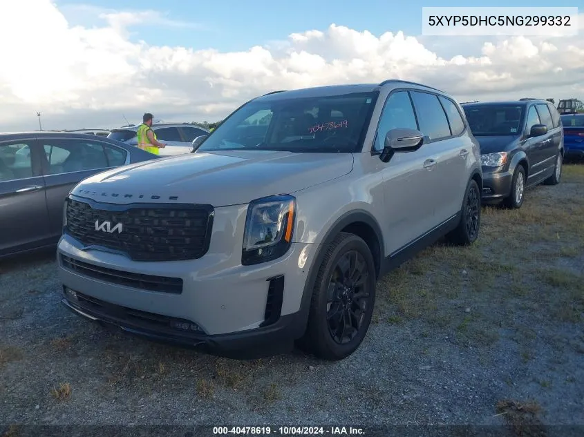 2022 Kia Telluride Sx VIN: 5XYP5DHC5NG299332 Lot: 40478619