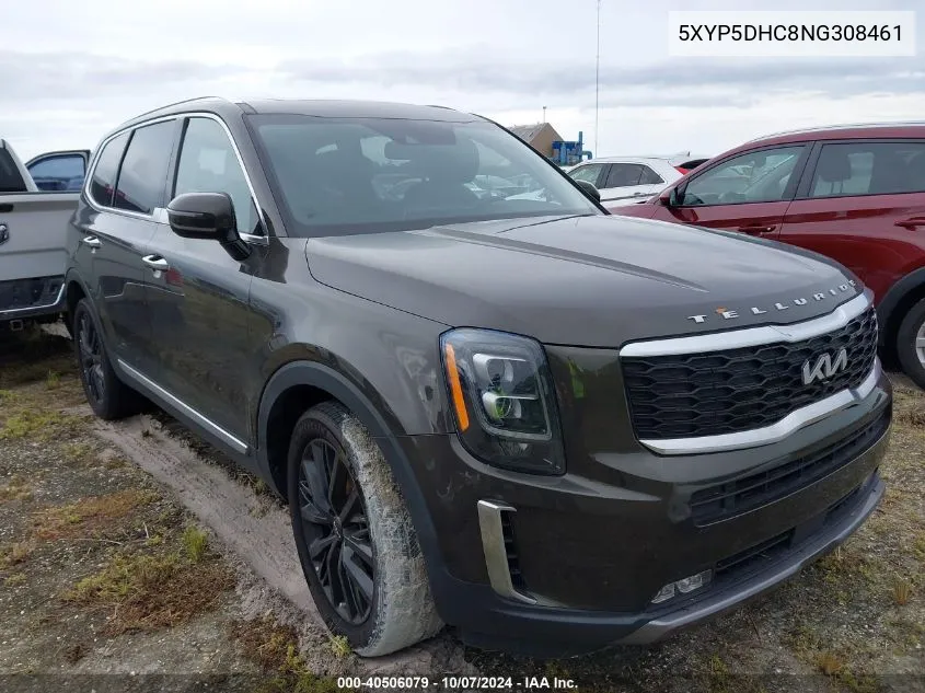 2022 Kia Telluride Sx VIN: 5XYP5DHC8NG308461 Lot: 40506079