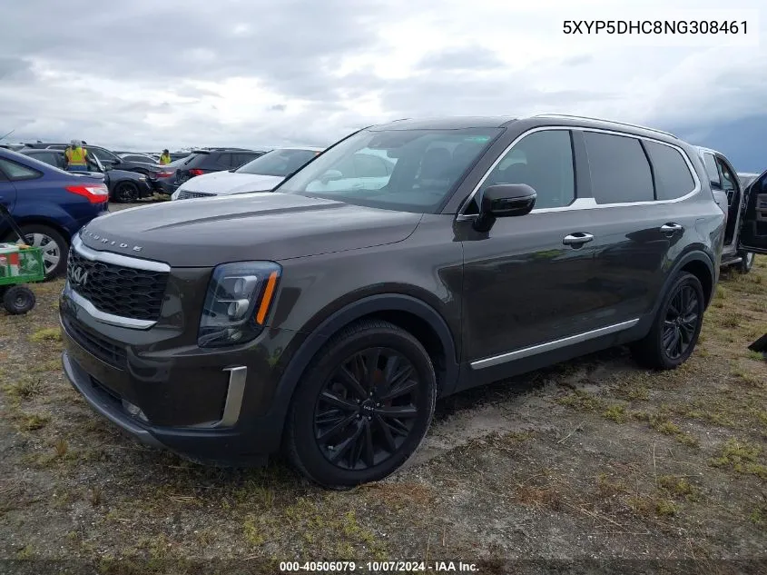 2022 Kia Telluride Sx VIN: 5XYP5DHC8NG308461 Lot: 40506079