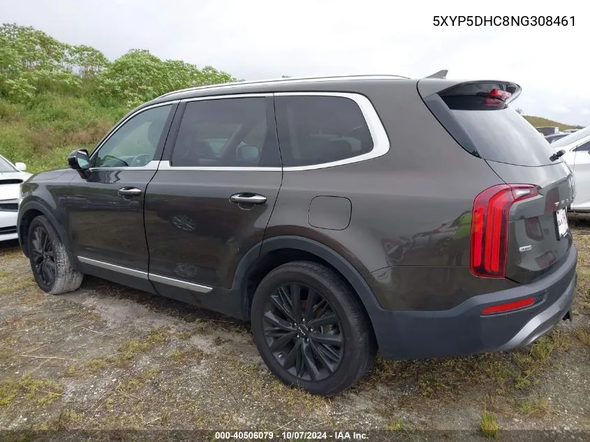 2022 Kia Telluride Sx VIN: 5XYP5DHC8NG308461 Lot: 40506079