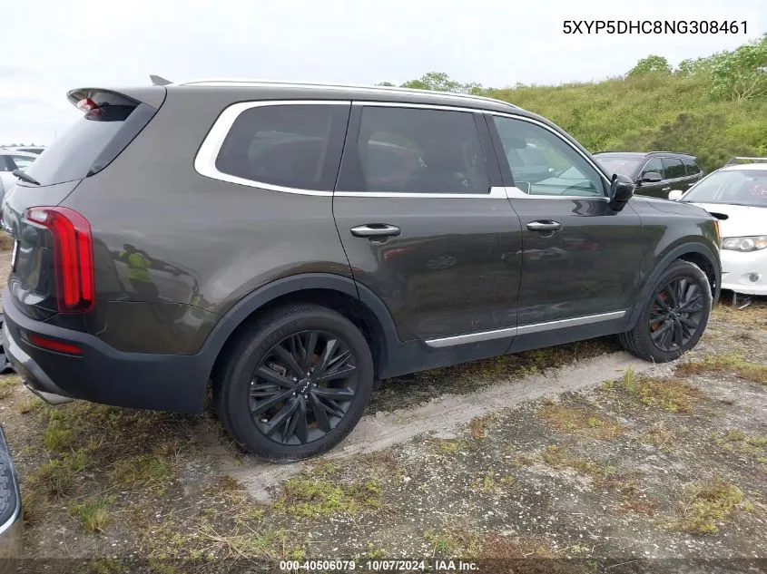 2022 Kia Telluride Sx VIN: 5XYP5DHC8NG308461 Lot: 40506079