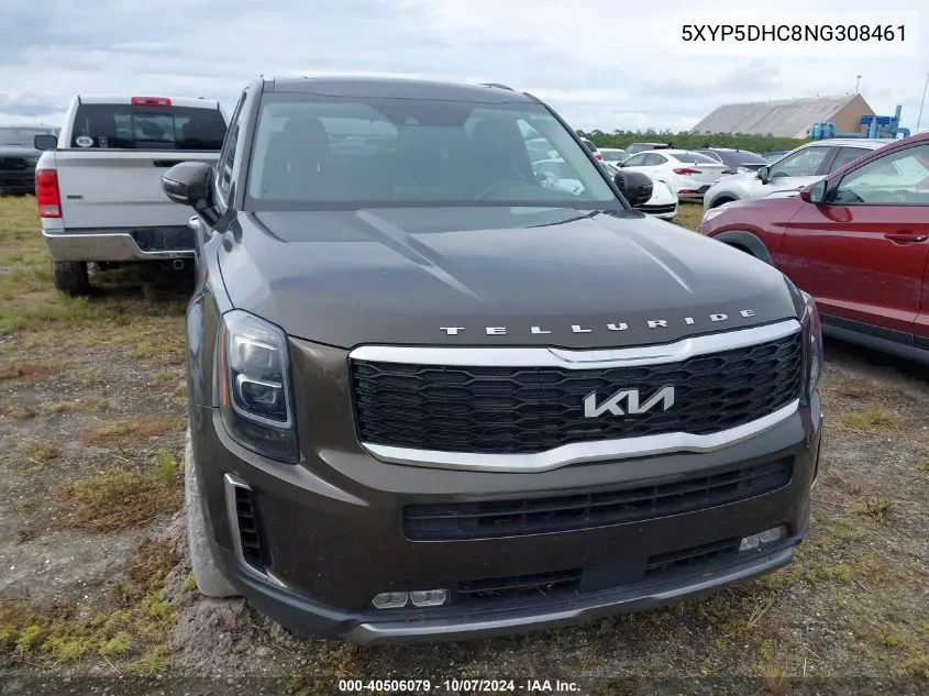 2022 Kia Telluride Sx VIN: 5XYP5DHC8NG308461 Lot: 40506079