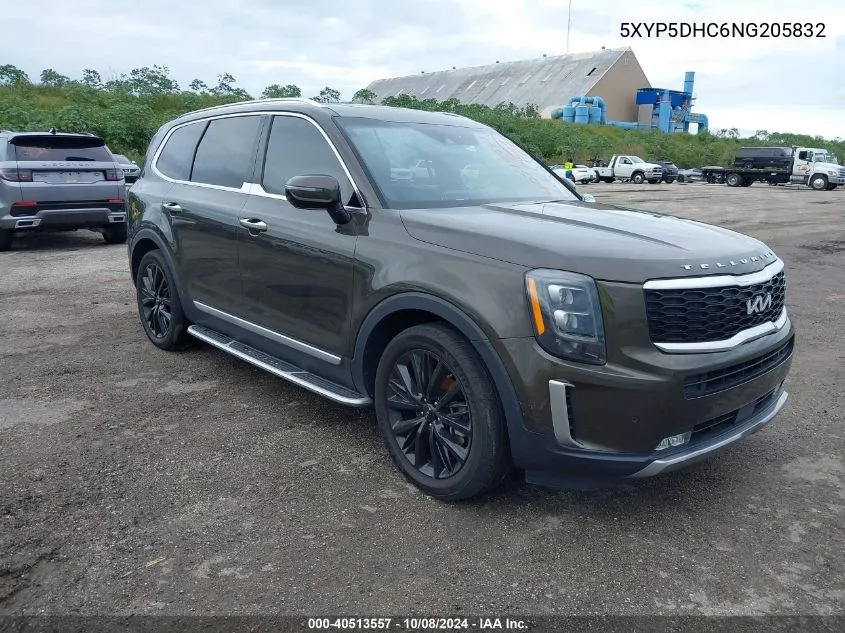 2022 Kia Telluride Sx VIN: 5XYP5DHC6NG205832 Lot: 40513557