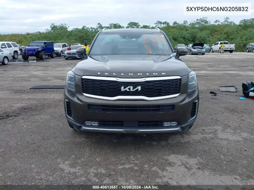 2022 Kia Telluride Sx VIN: 5XYP5DHC6NG205832 Lot: 40513557