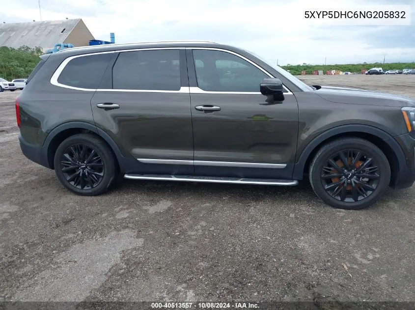 2022 Kia Telluride Sx VIN: 5XYP5DHC6NG205832 Lot: 40513557