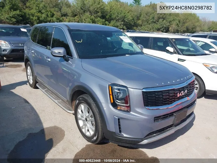 2022 Kia Telluride Lx VIN: 5XYP24HC8NG298782 Lot: 40523448