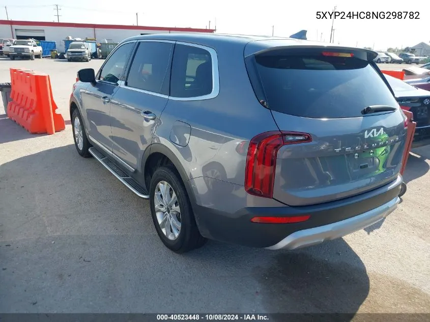 2022 Kia Telluride Lx VIN: 5XYP24HC8NG298782 Lot: 40523448