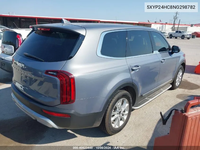 2022 Kia Telluride Lx VIN: 5XYP24HC8NG298782 Lot: 40523448