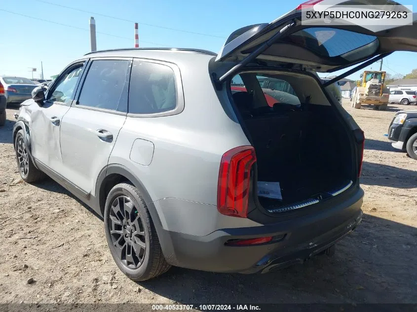 2022 Kia Telluride Sx VIN: 5XYP5DHC0NG279263 Lot: 40533707