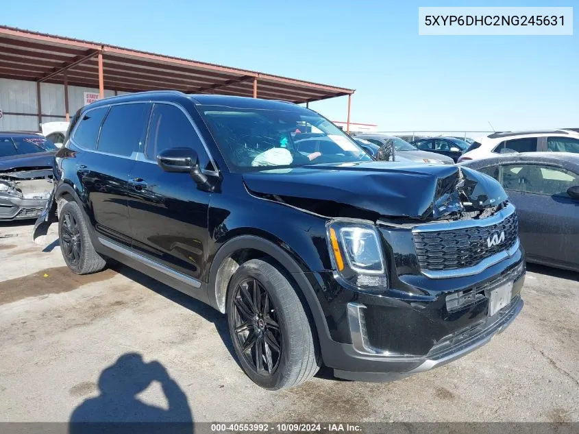 2022 Kia Telluride S VIN: 5XYP6DHC2NG245631 Lot: 40553992